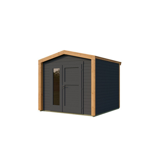 Weka Gartenhaus Killarney Satteldach in Anthrazit-Schwarz B/T/H: 261 x 250 x 241 cm - Bild 3