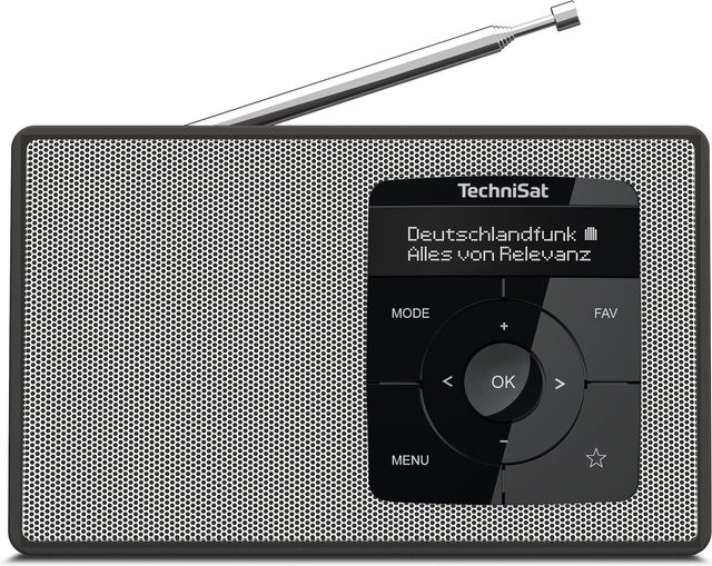 TechniSat DIGITRADIO 2 Portables DAB+/UKW-Radio mit Bluetooth in Schwarz/Weiß - Bild 1