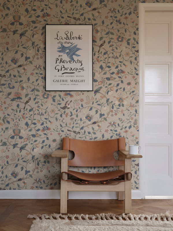 Sandberg Mural Hedda Tapete Vlies in Sandstone mit Blumenmuster im skandinavischen Landhausstil - Bild 2