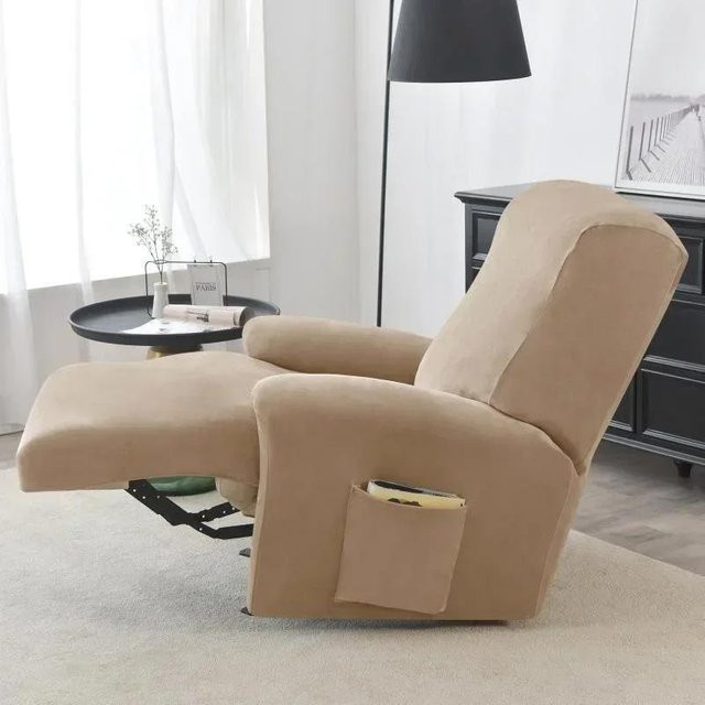 Elastischer 1-Sitzer Relaxsesselbezug von Household supplies MH aus Polyester, rutschfest und waschbar, einfarbig - Bild 1