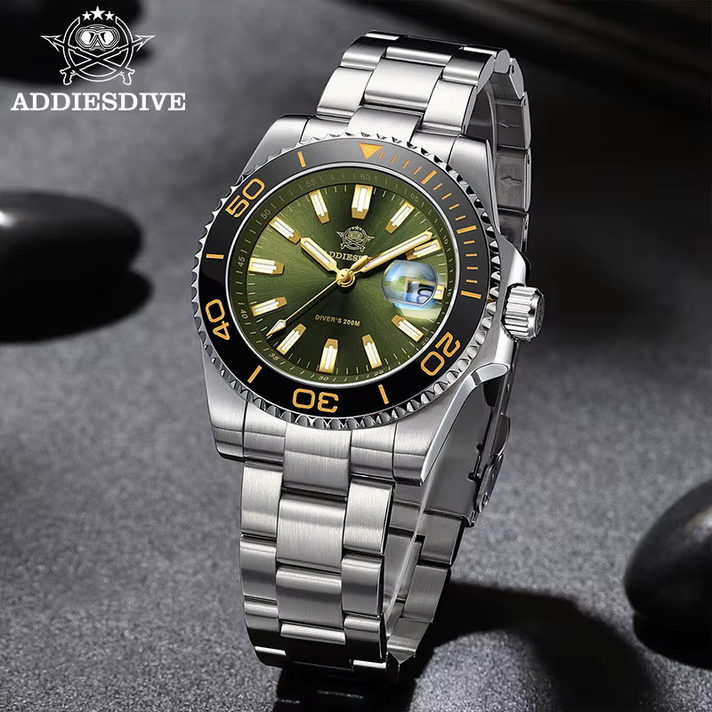 ADDIESDIVE Armbanduhr, Quarz, Edelstahl, Keramik Lünette, 41 mm, Herren - Bild 2