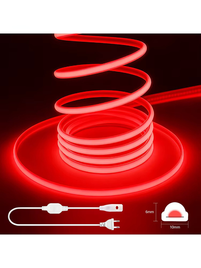 HEGEHE COB Neon LED Lichtleiste IP67 Wasserdicht Flexible Seilröhre Lampe für Zuhause und Schlafzimmer in 10 Farben - Bild 6