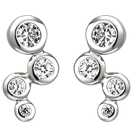 Colfem Ohrstecker 925 Silber, Zirkonia, Unisex - Bild 1