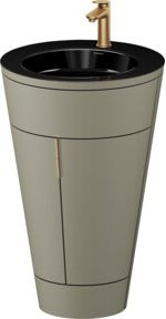 Duravit Waschtischunterschrank Starck 1 Set in Schwarz matt B/T/H: 56 x 86,4 x 60,5 cm - Bild 1