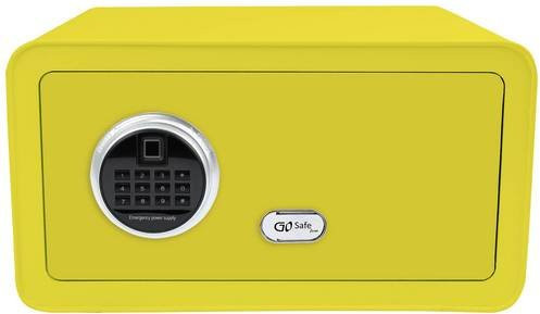 Olympia 7112 GOsafe 210FP Tresor mit Fingerabdruckschloss, Zahlenschloss und Schlüsselschloss in Gelb - Bild 1