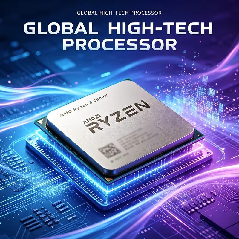 AMD Ryzen 5 R5 2600X Gaming-CPU Prozessor LGA AM4 mit 3,6 GHz, 6 Kerne und 12 Threads, Silber - Bild 2