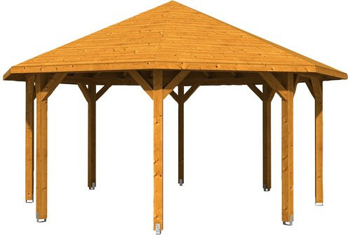 SKANHOLZ Pavillon Nice 3 aus Leimholz in Eiche hell und Beige B/T/H: 557 x 557 x 347 cm - Bild 1