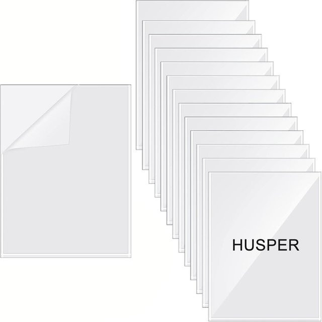 20 Stück selbstklebende HUSPER Laminierplatten A4 in Transparent - Bild 1