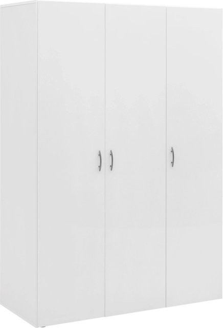 Based Drehtürenschrank Joe Weiß modern matt B: 121 cm, T: 51 cm, H: 177 cm - Bild 1