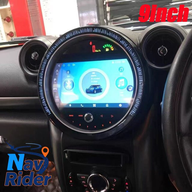 NAVIRIDER 9-Zoll Android Autoradio mit Carplay und GPS Navigation in Schwarz für BMW Mini Countryman Mini One Cooper R60 R54 R55 R56 2007-2014 - Bild 1