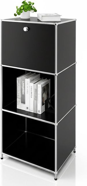 FLOORDIREKT Metallregal Concept Epure MK-107, 4-stöckiges Aufbewahrungsregal in Grau, B/T/H: 50 x 40 x 121 cm - Bild 1