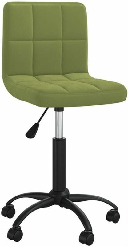 Drehbarer Esszimmerstuhl aus Samt in Grün von vidaxl mit modernem Polsterdesign und Stahlgestell - Bild 1