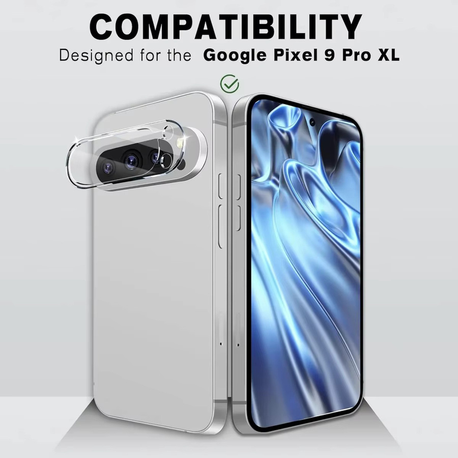 2 Stück HD Kamera-Objektivschutz aus gehärtetem Glas für Google Pixel 9 Pro XL 8 7 6 6A 7A 8A Fold, transparent - Bild 2