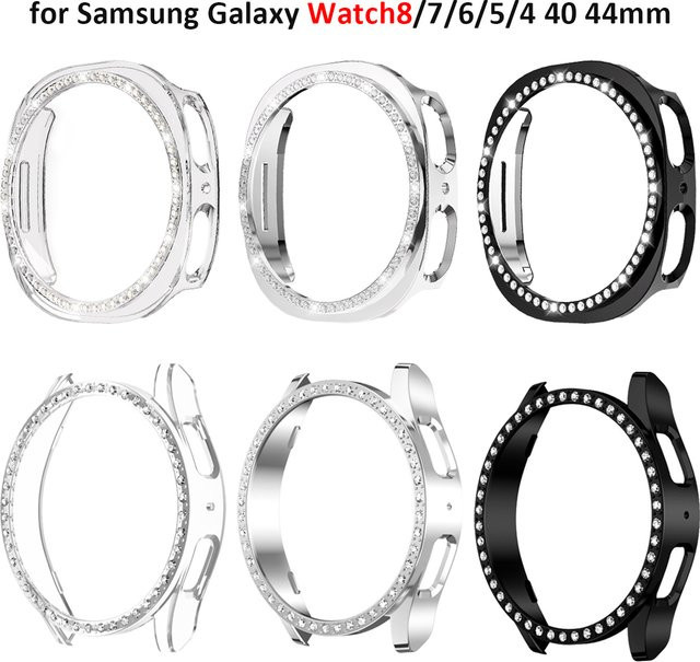 CAOWTAN Schutzhülle für Samsung Galaxy Watch, Gold, Kristall, Unisex - Bild 1