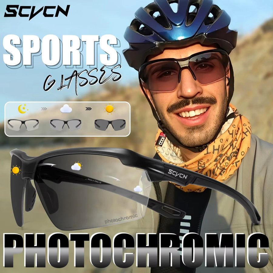 SCVCN Sportsonnenbrille Photochrome, Unisex, Kunststoff - Bild 5