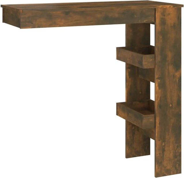 vidaXL Wand-Bartisch in Räuchereiche, moderner Holztisch aus Holzwerkstoff, B/T/H: 102 x 45 x 103,5 cm - Bild 1