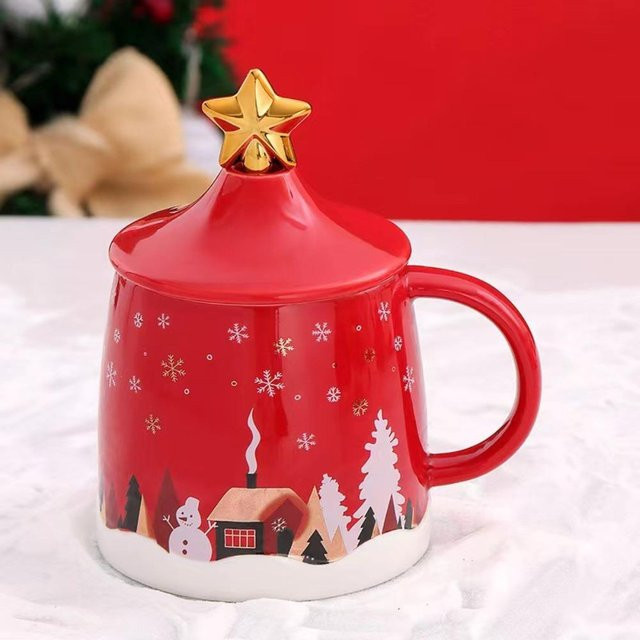 Kreative Weihnachtstasse aus Keramik mit Weihnachtsmann-Motiv von Yiran Furniture, Mehrfarbig, 350,5 ml - Bild 1
