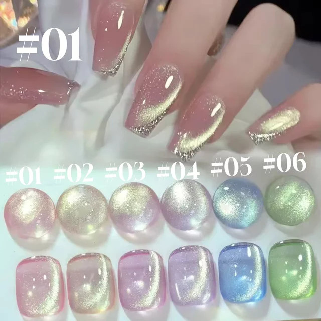MIANEL Gel Nagellack Glasperlen Katzenauge, 12 ml, Schimmernd - Bild 1