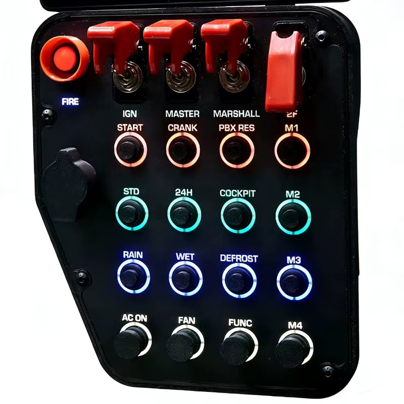 DUTRIEUX Multifunktionale RGB Tasten-Steuerbox für PC-Simulator-Rennzentralen in Schwarz und Multicolour - Bild 6