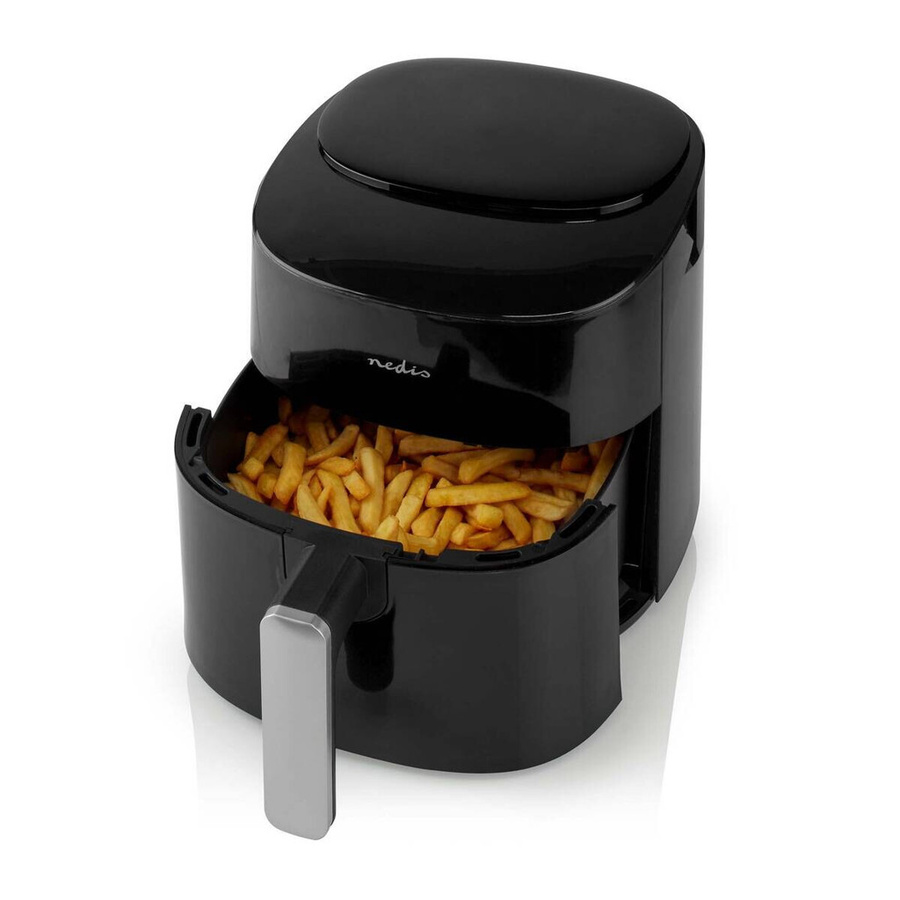 Nedis Heißluftfritteuse KAAF160BK Schwarz, 4,2 l, 1300W mit Timer und Digitalanzeige, B/T/H: 26 x 27 x 33 cm - Bild 3