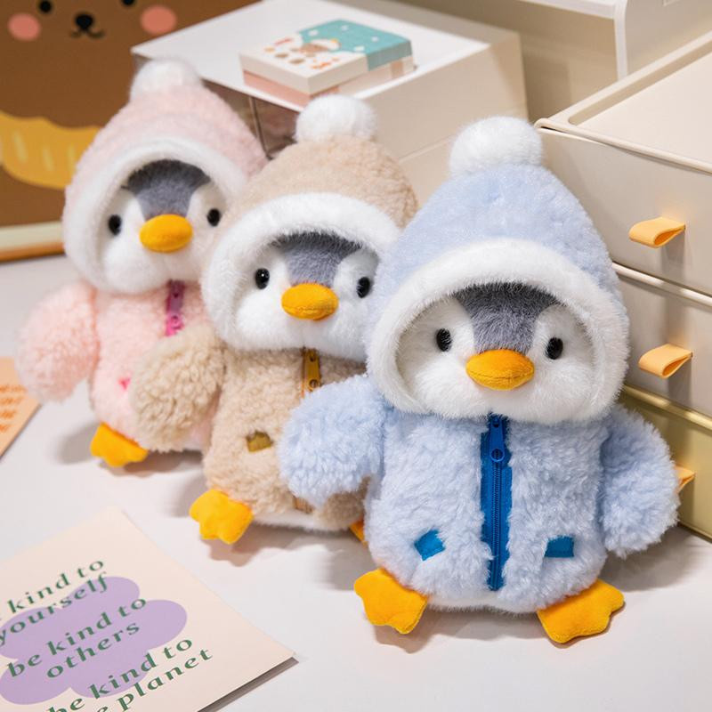 Süßer Mu Cheng Pinguin Plüschtier mit Kleidung und Hüten 25cm - Bild 1