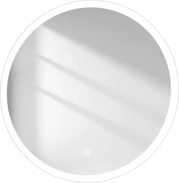 Emke Rund Badezimmerspiegel mit Touch-Schalter und dimmbarer Beleuchtung, Durchmesser: 80 cm, Weiß - Bild 1