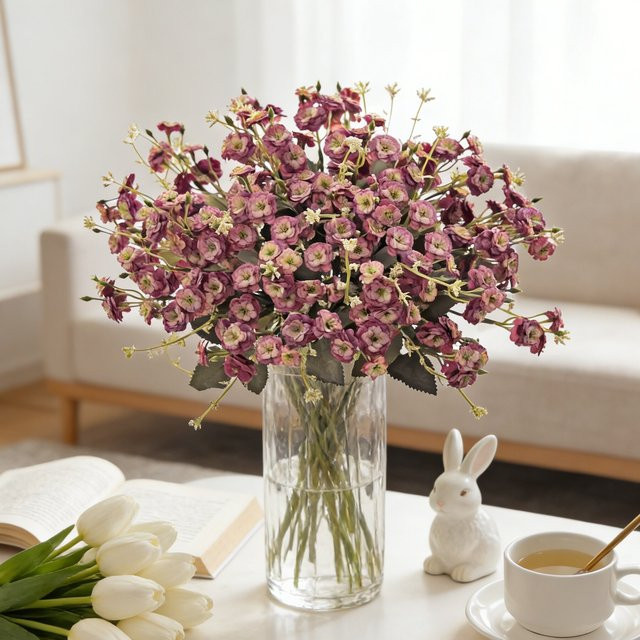 XIAOYINMO Seiden-Kunstblumen Rose in Weiß für DIY Dekoration, Hochzeiten und Garten - Bild 1