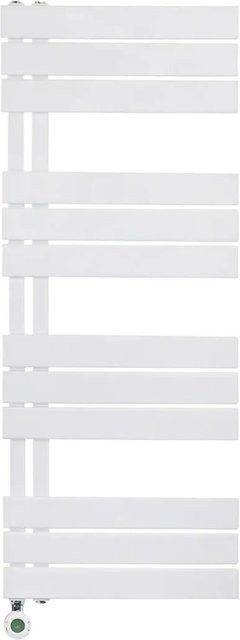 Belrad Elektrischer Handtuchheizkörper Paneel in Weiß mit Anschluss links, H x B: 120 x 50 cm - Bild 1