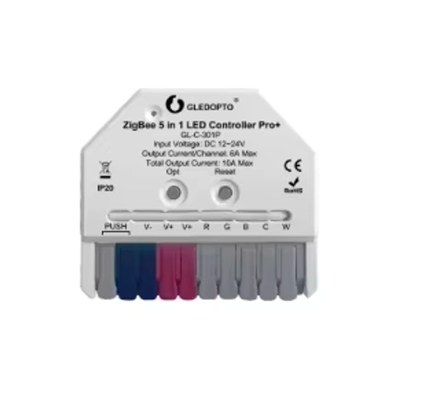 SAGE LU MEI ZigBee 3.0 PRO Mini 5-in-1 LED-Streifen-Controller für Dimmer WWCW RGBCCT RGBW LED-Lampen mit App- und Sprachsteuerung in Weiß - Bild 6