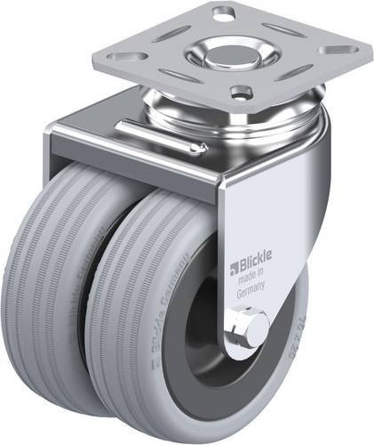 Blickle LDA-VPA 75G Doppel-Lenkrolle in Grau und Schwarz mit 75 mm Rad-Durchmesser und 100 kg Tragfähigkeit - Bild 1