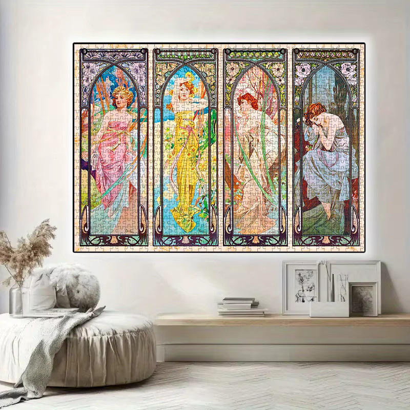 AZNM Alphonse Mucha Seasons Girl Bild, Papierpuzzle, 1.000 Teile, ab 14 Jahren - Bild 4