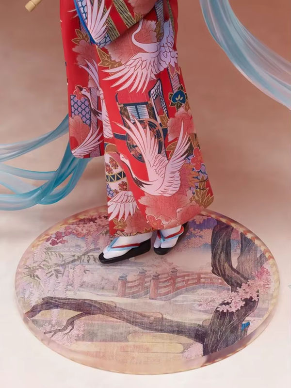 Hatsune Miku Anime Mädchen Figur von Bandai in mehrfarbigem Kimono aus Kunstharz als Dekoration für Kinder - Bild 4