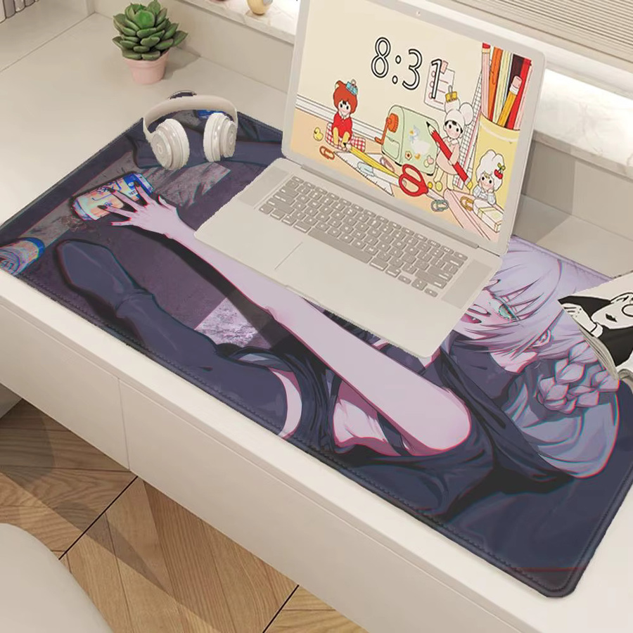 HYBXAXC Mauspad Call of the Night Nanakusa Nazuna Anko Kou Anime XL Schreibtischunterlage Schwarz Multicolour - Bild 3