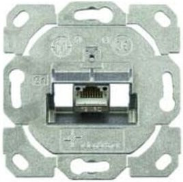 Telegärtner Modulaufnahme AMJ-S 1fach UP/0flex Cat6A T568A Ethernet LAN in Silber - Bild 1