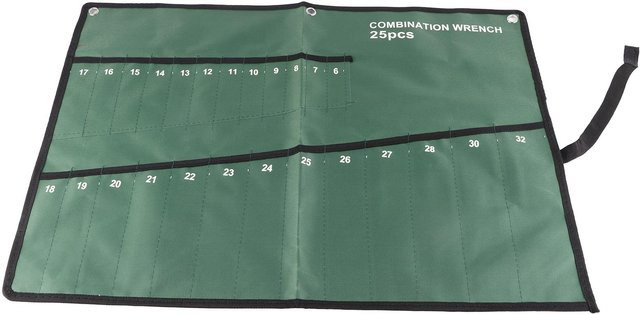 TOMTOP JMS Werkzeugtasche aus Canvas zum Aufrollen mit 25 Taschen in Grün - Bild 1