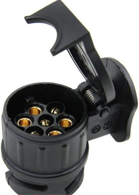 Topfactory 13-Pin auf 7-Pin Adapter Konverter für PKW Anhänger und Caravan in Schwarz - Bild 1