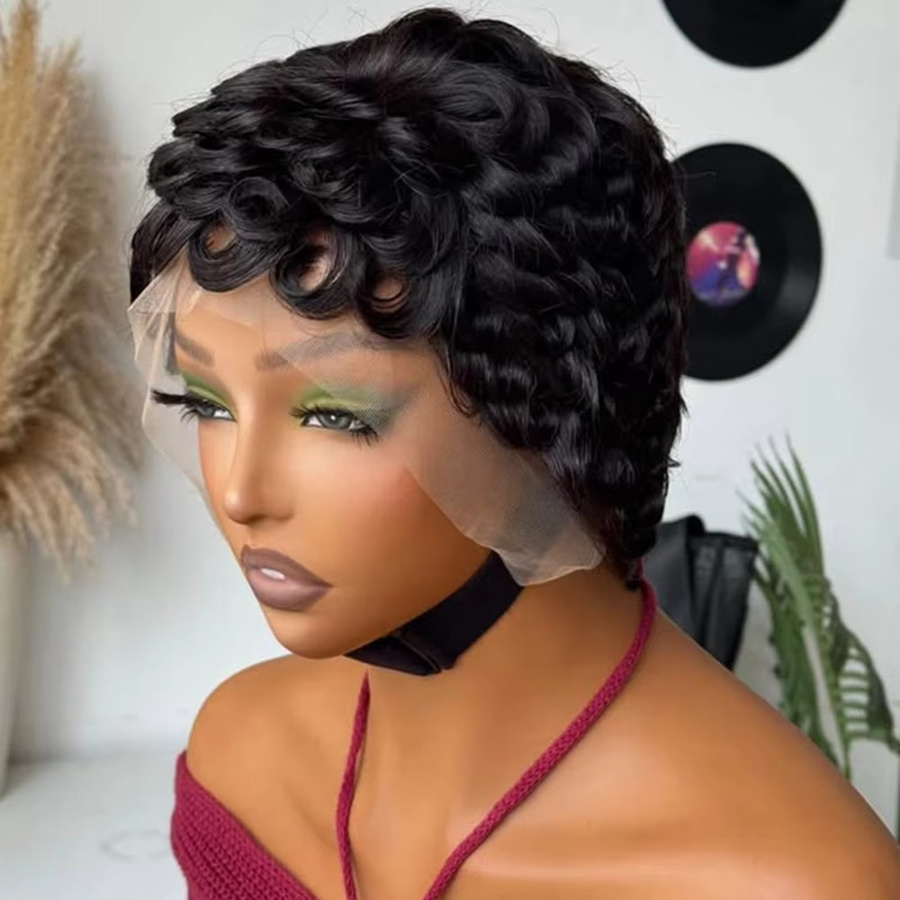 SHES BEAUTY Bob-Perücke, 6 Zoll, Echthaar, lockere Locken, Damen - Bild 2