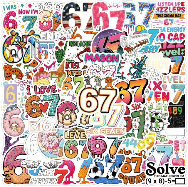50 Stück Internet Buzzwords Aufkleber Set in Multicolour für Wasserflaschen, Koffer und Dekoration - Bild 1