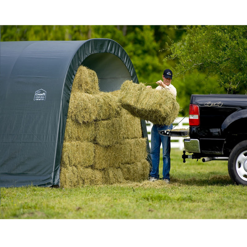 Shelter Logic Weidezelt Run-In-Shed Weideunterstand, Farbe: Grün, B/T/H: 610 x 370 x 250 cm - Bild 9