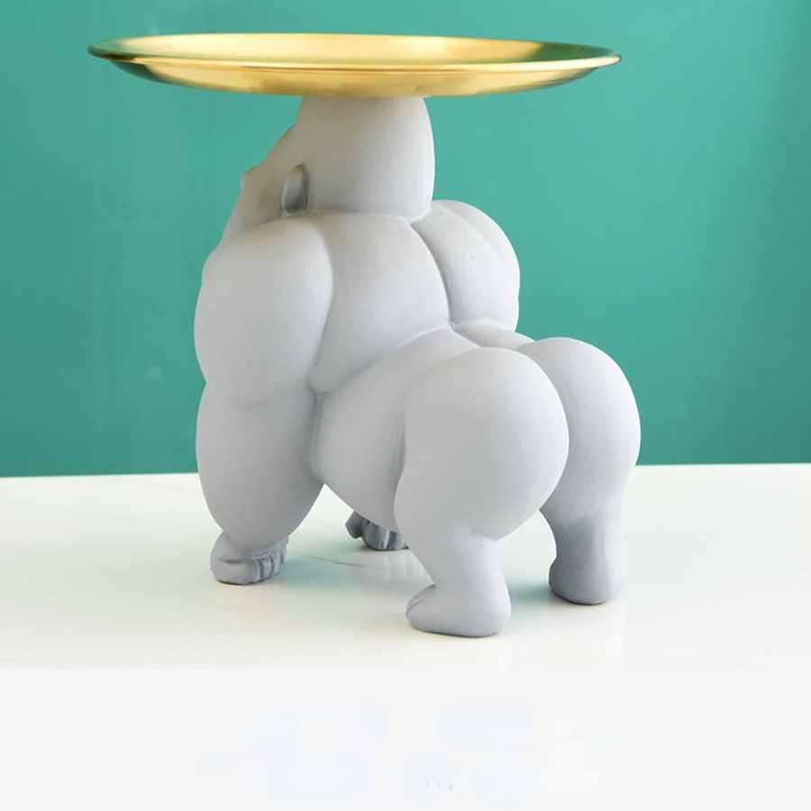 Yiran Furniture King Kong Gorilla Skulptur aus Harz als Schlüssel Organizer und Deko-Ornament für dein Wohnzimmer - Bild 2