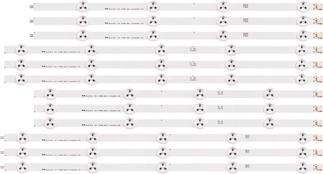 12 Stück LED-Hintergrundbeleuchtungsstreifen von PMALLJF in Weiß für 47LN547V-ZD 47LA613S-ZA 47LA613V-ZA 47LA6130-ZB 47LN540R-ZA 47LN540B-ZA 47LN578S-ZE 47LA620S-ZA - Bild 1