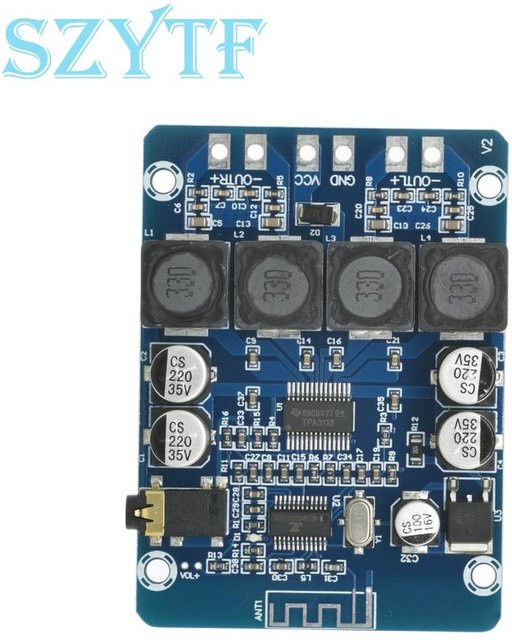 SZYTF TPA3118 Digitaler Bluetooth Stereo Verstärker 2X30W in Blau - Bild 1