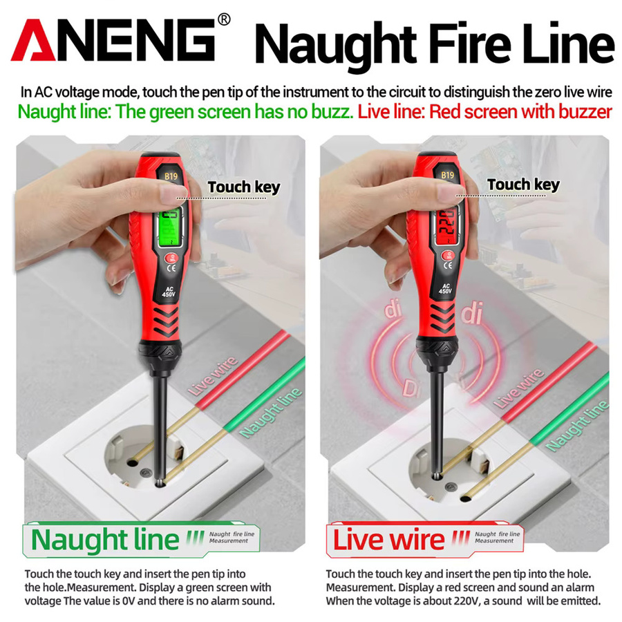 ANENG Digitales Zangenmessgerät ST181 + B19 Multimeter mit 4000 Zählungen für Wechselstrom, Spannung, Amperemeter, Hz, Kapazität, NCV und Ohm-Tester - Bild 3