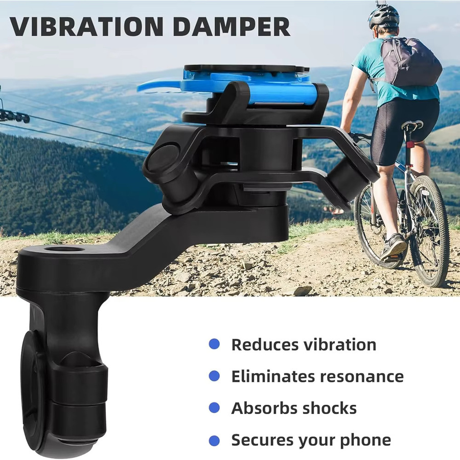 Quad Lock Universelle Smartphone-Halterung mit Vibrationsdämpfer für Motorrad, Fahrrad und Scooter in Schwarz und Rot - Bild 2