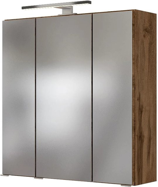 Held Möbel 3D-Spiegelschrank Verona in Wotaneiche, Breite: 60 cm, Höhe: 64 cm, Tiefe: 20 cm - Bild 1