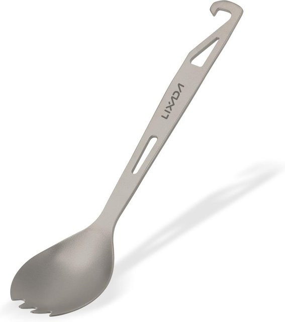 Lixada Titan-Gabel-Löffel Kombination mit Flaschenöffner in Weiß für Camping und Reisen - Bild 1