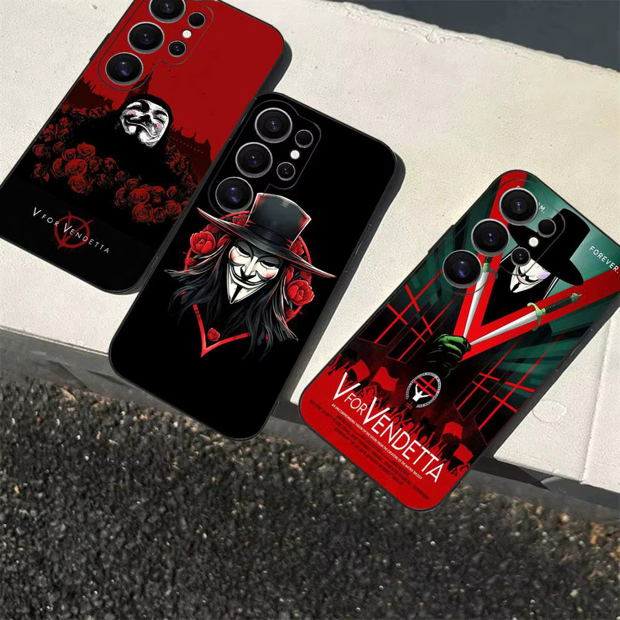Handyhülle V für Vendetta Design für Samsung Galaxy S24 FE S25 Ultra S20 Lite S21 S22 S23 S24 5G Multicolor - Bild 4