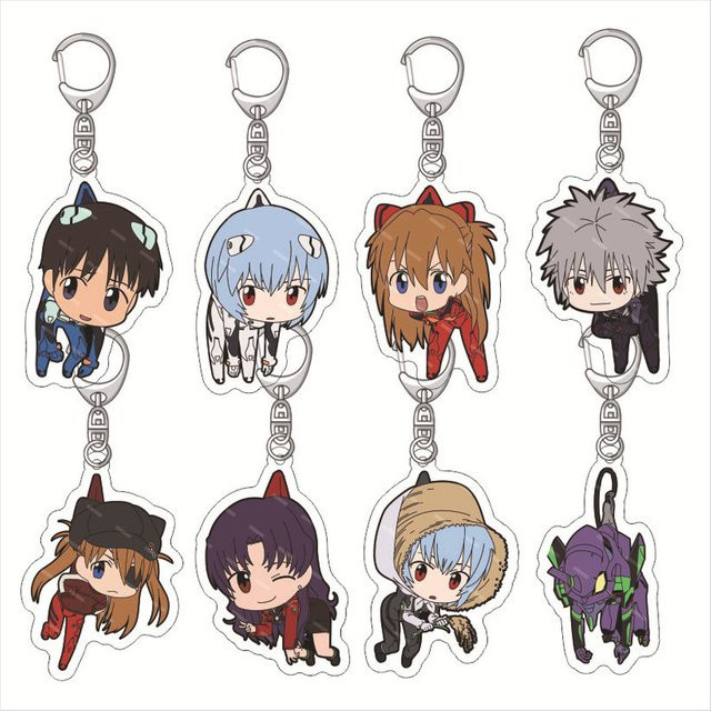 Bandai Neon Genesis Evangelion Rei Asuka Shinji Kaworu Schlüsselanhänger, Kunststoff - Bild 1