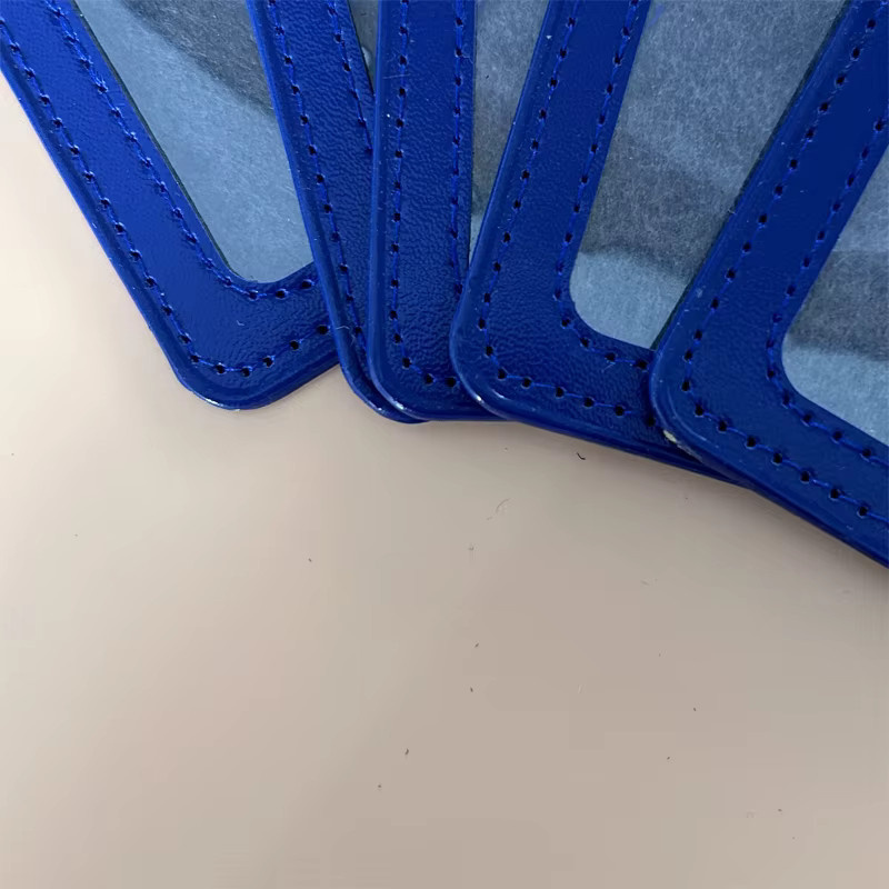 10er Set Arbeits-ID-Kartenhalter mit Clips aus PU-Material in Blau für Berufstätige - Bild 4