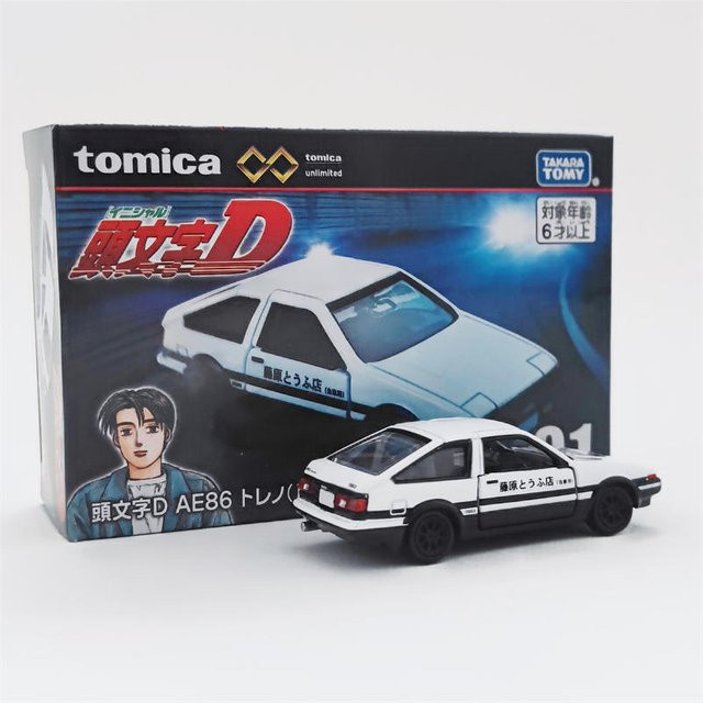 TOMY Initial D AE86 Fujiwara Takumi UNLIMITED Legierungsauto, Druckguss- und Spielzeugfahrzeuge, ab 6 Jahren - Bild 1